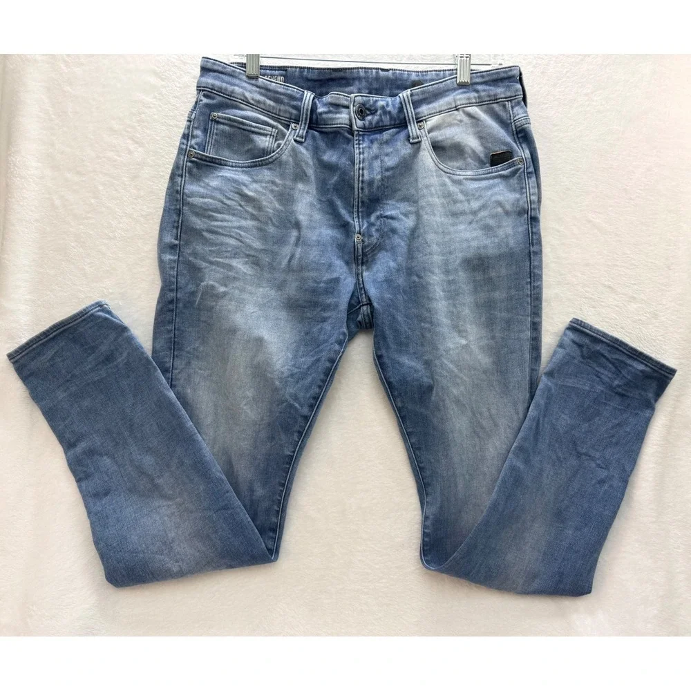 G-Star RAW‎ Revend Skinny Jeans 33x32 Medium Wash Y2K Streetwear Slim Fit Denim